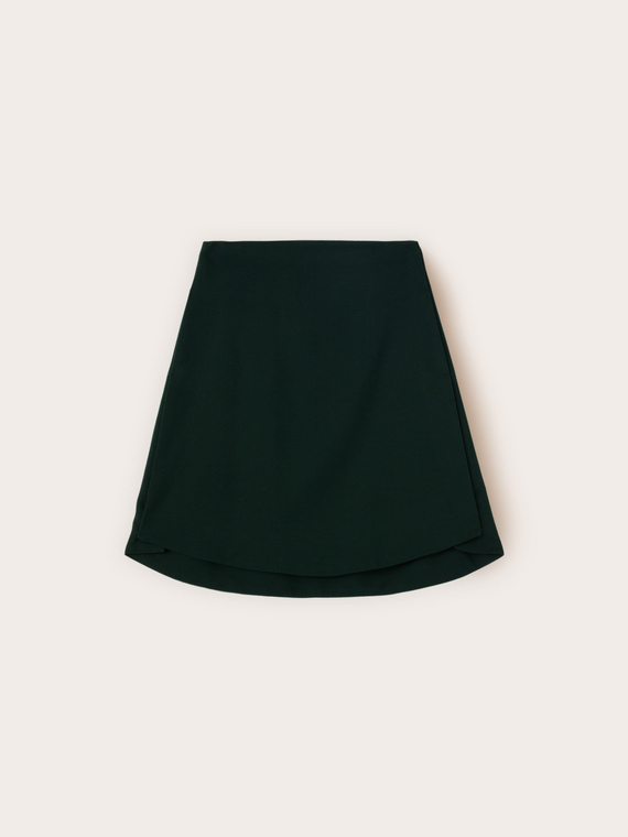 A-line skirt with asymmetrical hem