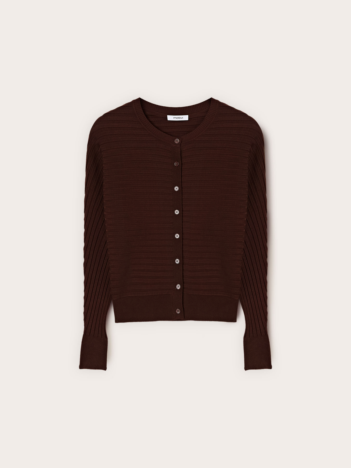 Cardigan aus Rippstrick mit horizontalen Rippen image number 3