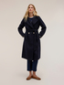 Double-breasted wool blend coat with belt image number 0
