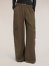Palazzo cargo pants in viscose blend image number 1