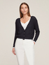 Lace effect cardigan with contrasting borders image number 0