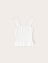 Poplin blouse with wide straps image number 4