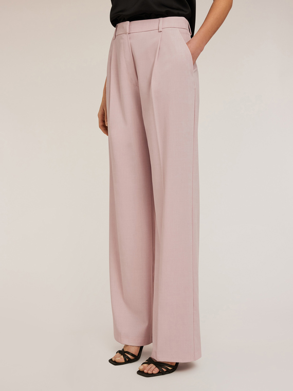 Palazzo trousers with pleats