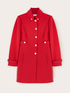 Manteau simple boutonnage en m&eacute;lange de viscose image number 4