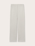 Pantalón modelo palazzo de raya diplomática con mezcla de lino image number 5