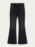 Flared jeans with button feature image number 3