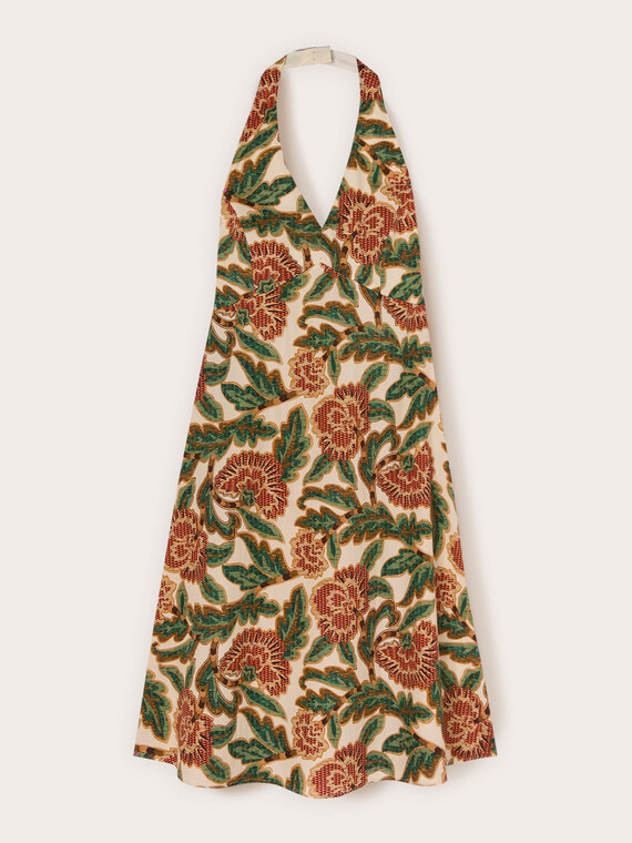 Vestito in popeline con stampa floreale