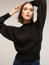 Ribbed turtleneck sweater in laminated yarn image number 3