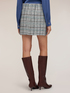 Checked-pattern tweed mini skirt image number 1