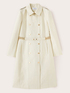 Double-breasted trench coat with military details image number 4