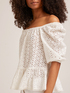 Blouse with puff broderie anglaise sleeves image number 2