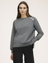 Milano knit fabric sweatshirt with button feature image number 0