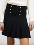 Pleated knit skirt with buttons image number 2