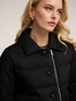 Heavy short down jacket with high collar image number 3