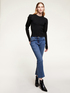Ribbed sweater with puff sleeves image number 2