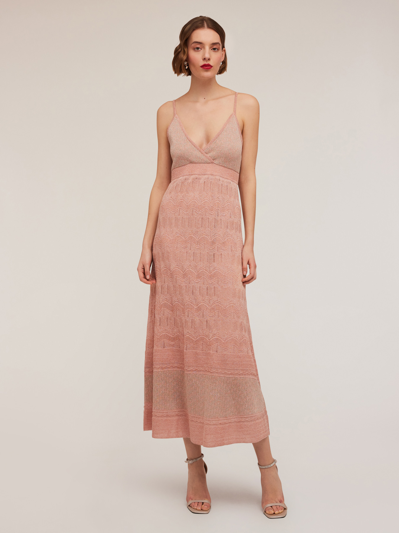 Vestito lungo in maglia lavorata lurex image number 0