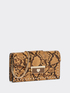 Snakeskin-print clutch bag with shoulder strap image number 1