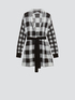 Long chequered pattern cardigan image number 3