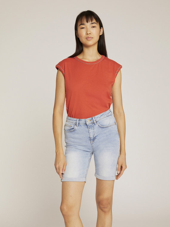 Motivi T-shirt smanicata con catenella Donna