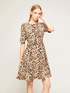 Vestito corto con cintura fantasia animalier image number 0