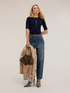 Viscose sweater with ribbed raglan sleeves image number 2
