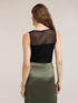 Pull fin c&ocirc;tel&eacute; avec d&eacute;collet&eacute; transparent image number 1
