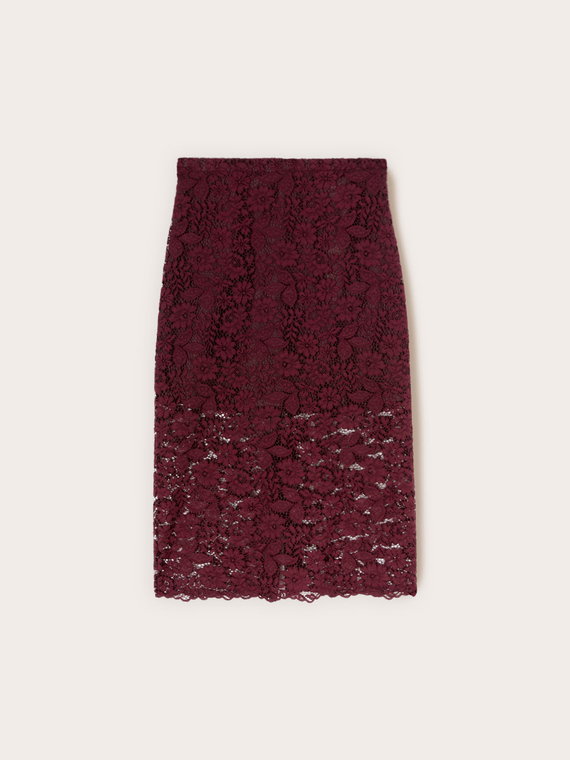 Lace sheath skirt