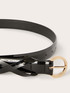 Ceinture en cuir verni avec passant crois&eacute; image number 2