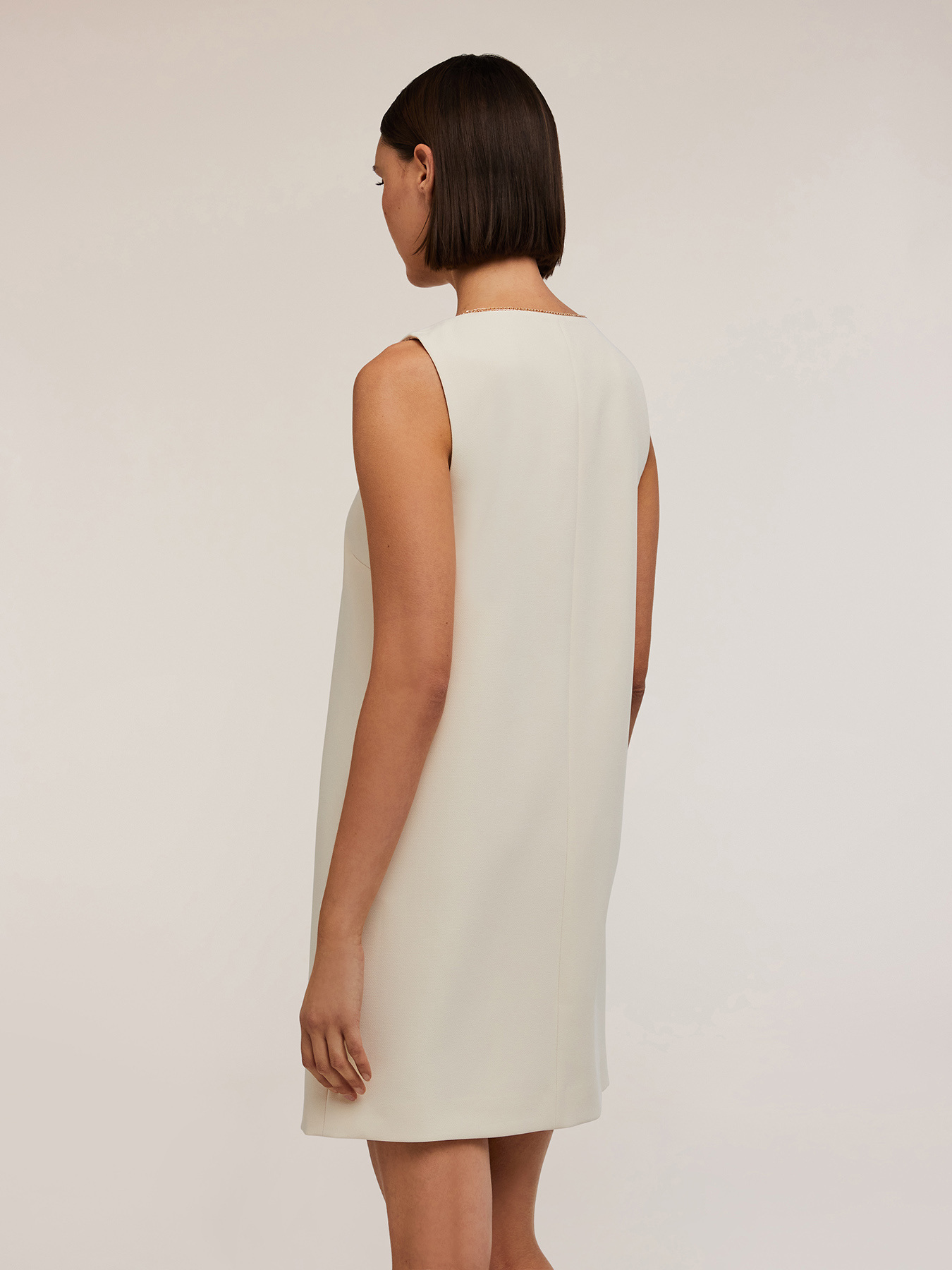 Sheath dress with metal chain detail image number 1