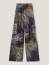 Foliage patterned cargo palazzo trousers image number 3