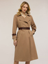 Mixed lyocell drill trench coat with belt image number 2