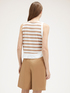 Striped top with flounce image number 1