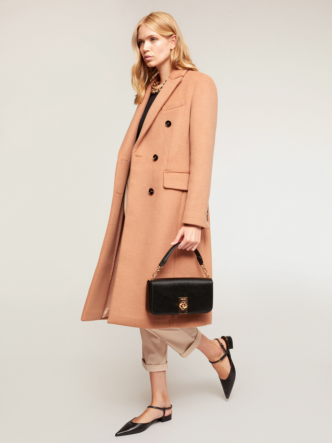 Cappotto doppiopetto in panno image number 3