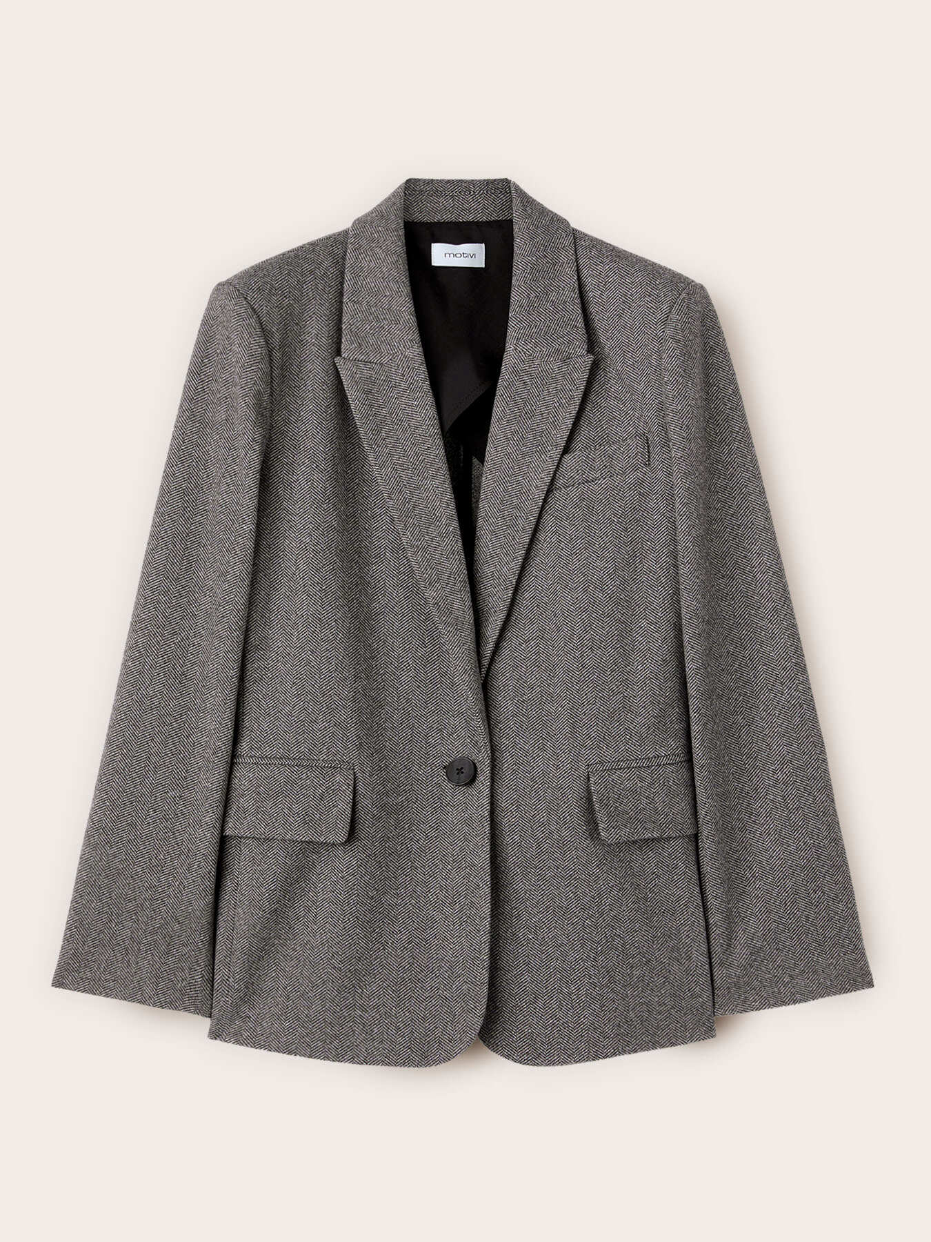 Yarn-dyed structured blazer image number 4