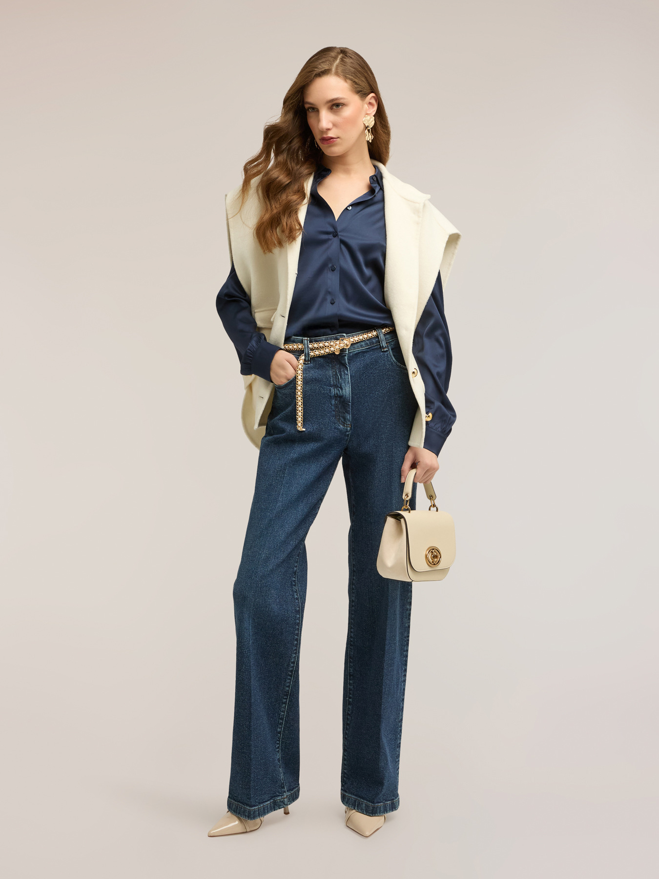 Palazzo-Jeans mit hohem Bund image number 0