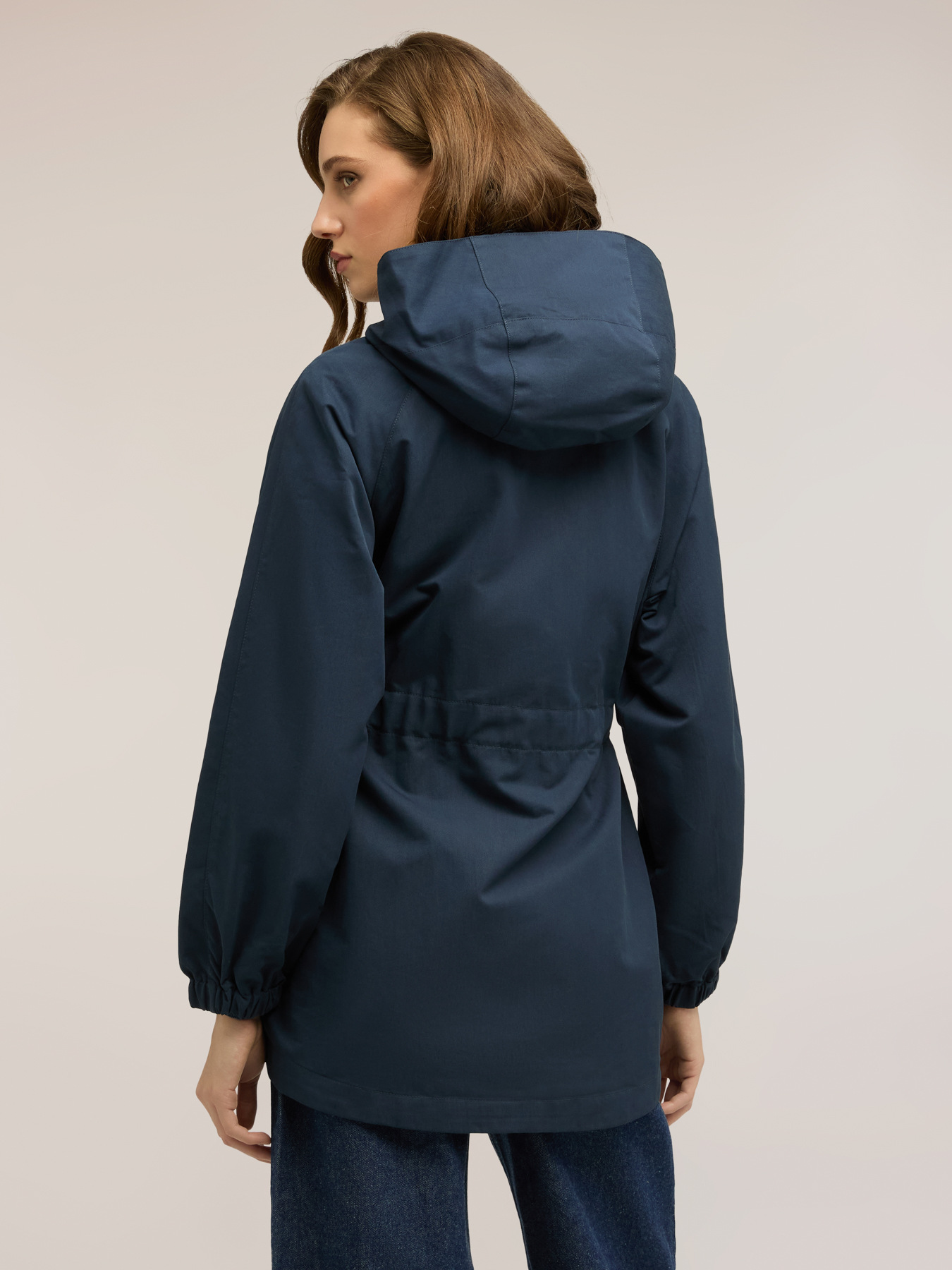Mixed cotton parka with hood image number 1