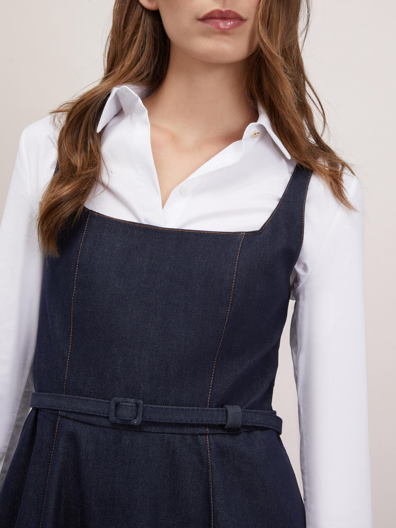 Robe mi-longue en denim image number 2