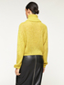 Mohair blend openwork turtleneck sweater image number 1