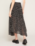 Pleated skirt with polka dot pattern image number 1