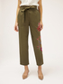 Paperbag trousers with floral embroidery image number 2