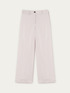 Linen viscose pinstripe palazzo trousers image number 3