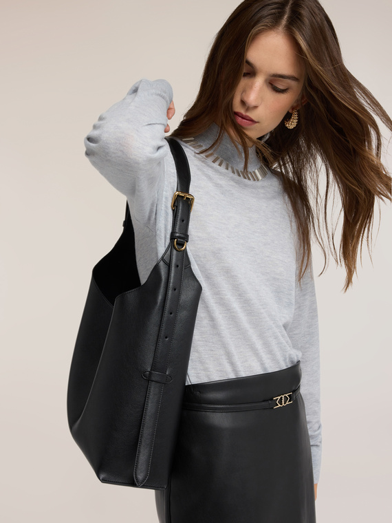 Hobo shoulder bag with adjustable handle