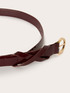 Patent leather belt with crossover keeper loop image number 3