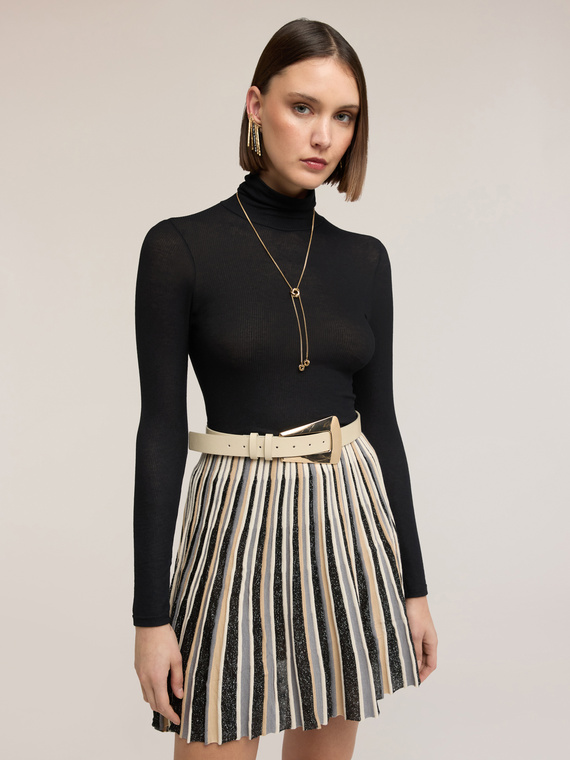 Jersey de cachemir de coste mixto