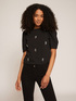 T-shirt con ricamo di pietre image number 0