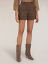 High-waisted check pattern shorts image number 2