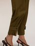 Cropped poplin trousers with darts image number 3