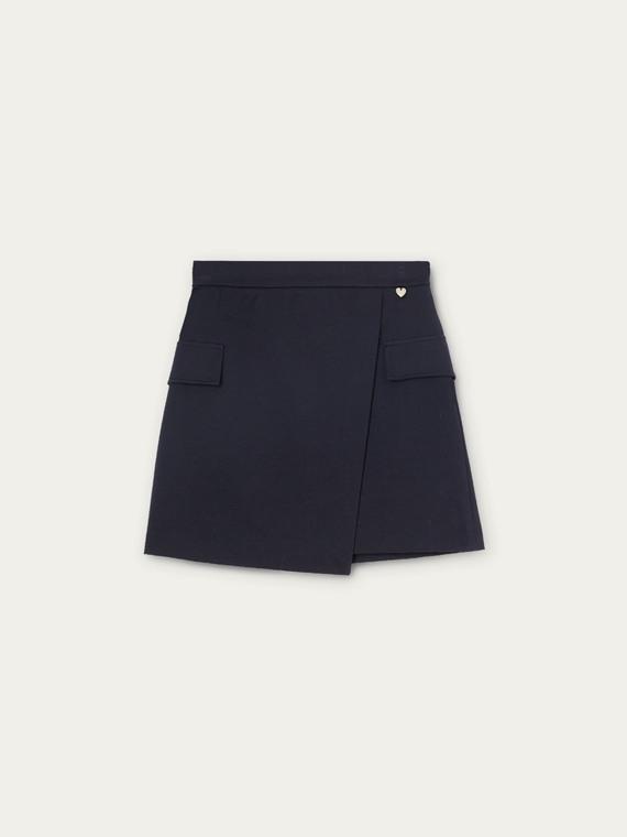 Short wraparound skirt