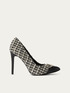 Double Love lurex tweed court shoes image number 0