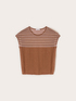 Gestreifter Strickpullover aus Leinenmischung image number 2